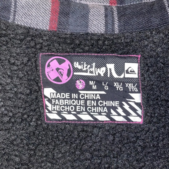 Quiksilver Plaid Button Down Jacket - Size Medium - Picture 4 of 11